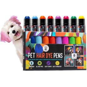 Dog Hair Dye 8 Color Dog Safe Hair Dye Non Toxic & Temporary Pet Hair Dye for Dogs