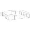 Dog Kennel Silver 172.2 ft² Steel